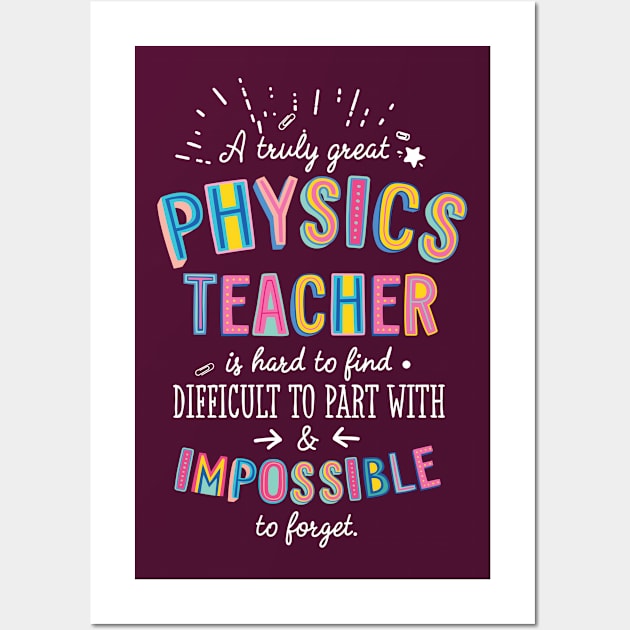 A truly Great Physics Teacher Gift - Impossible to forget Wall Art by BetterManufaktur